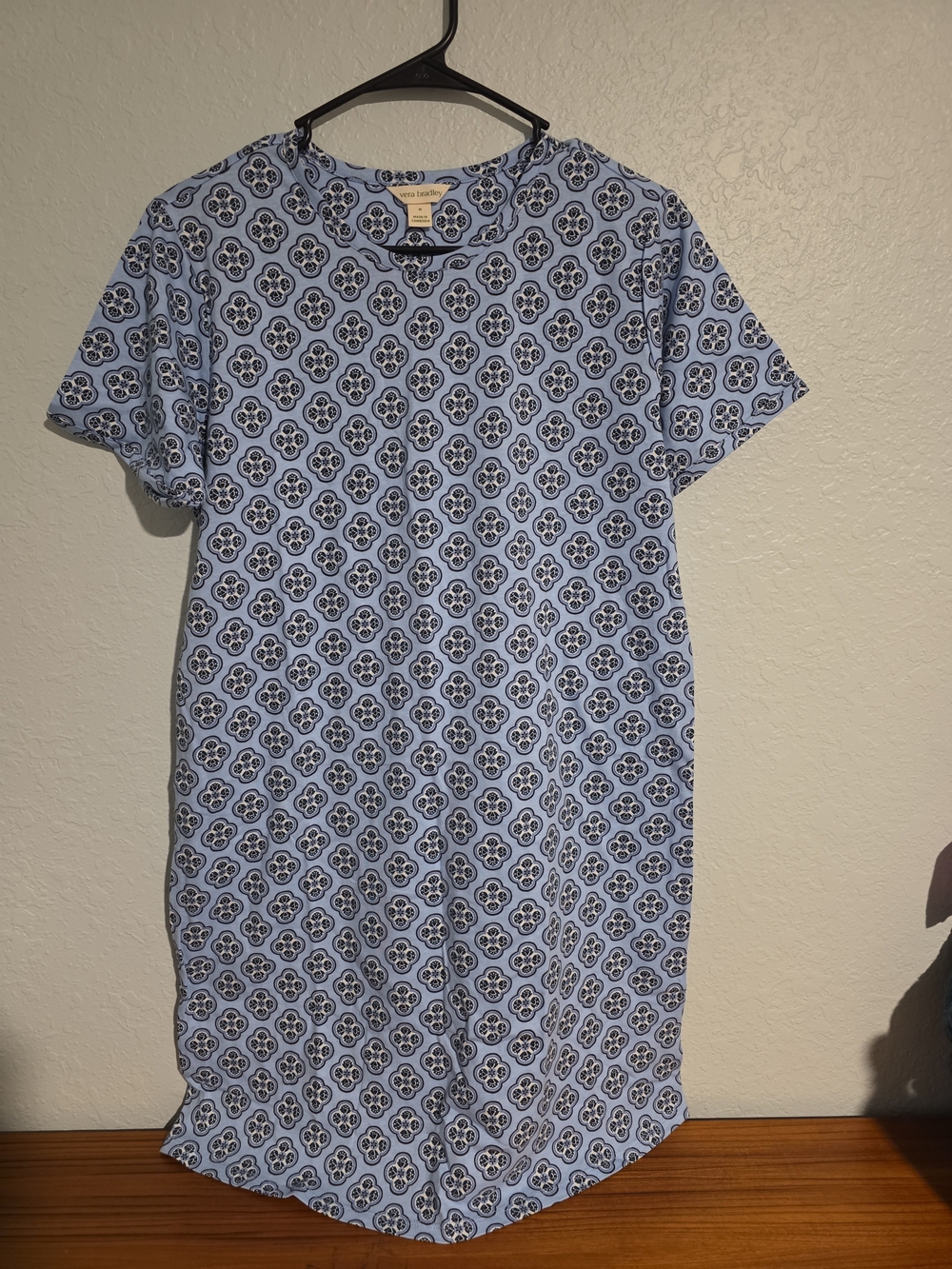 Vera Bradley Light Blue Geometric Floral Shift Dress